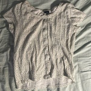 Green flower button shirt